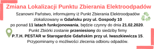 elektroodpady przeniesienie punktu - informacja